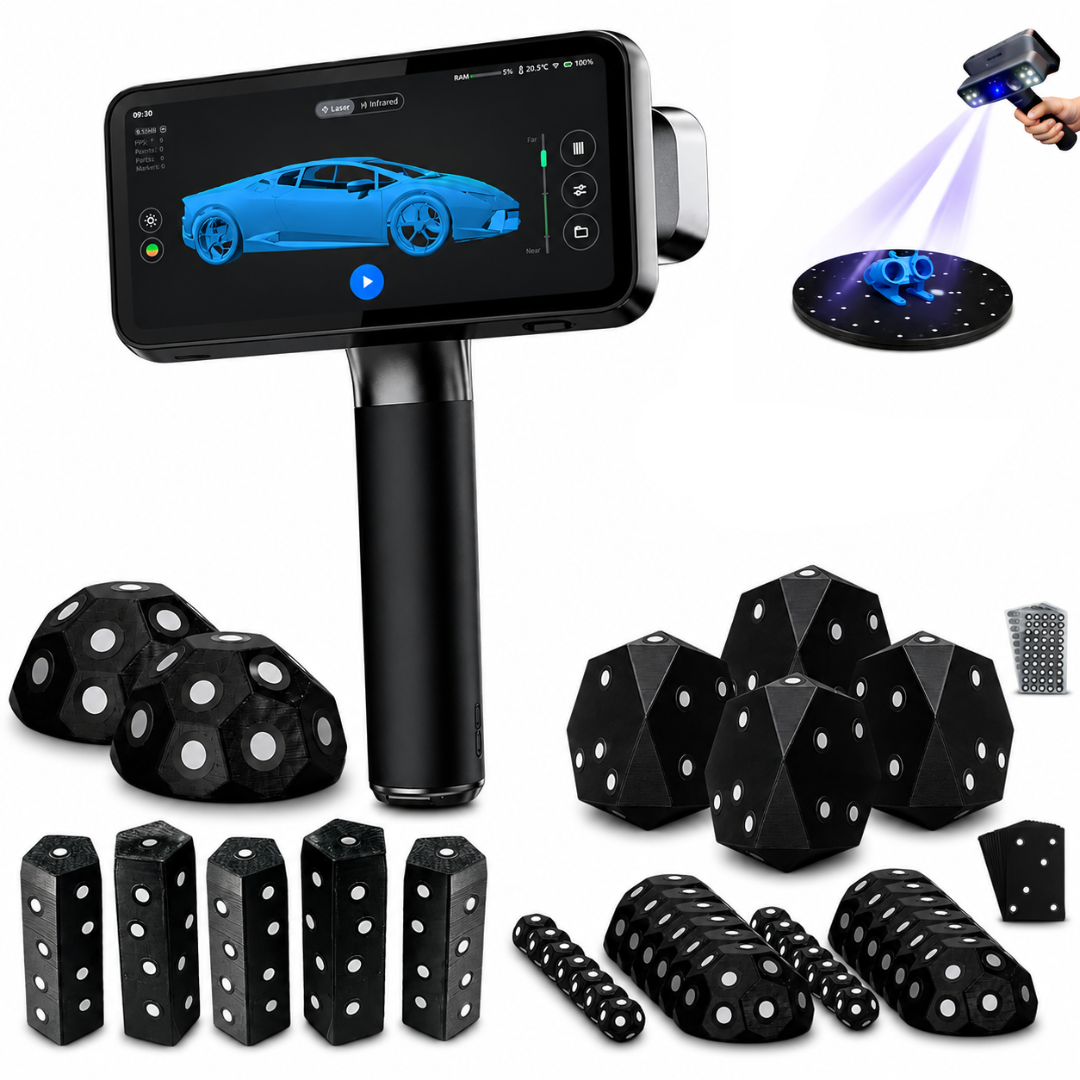 EinScan Rigil All-In-One Wireless 3D Scanner Tri-Mode Laser & VCSEL Infrared including Free Accessories Pack