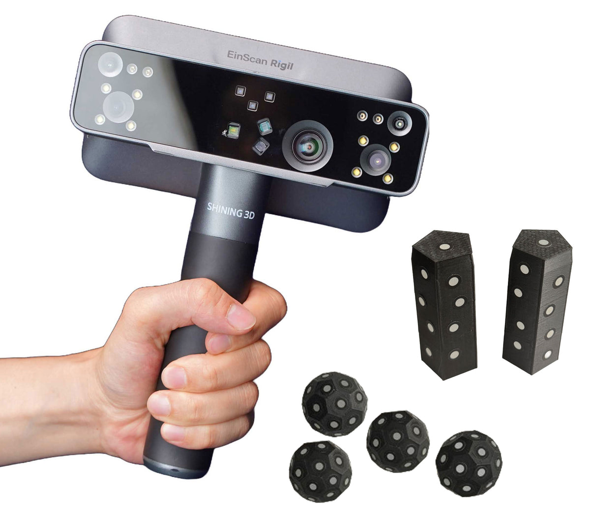 EinScan Rigil All-In-One Wireless 3D Scanner Tri-Mode Laser & VCSEL Infrared including Free Accessories Pack