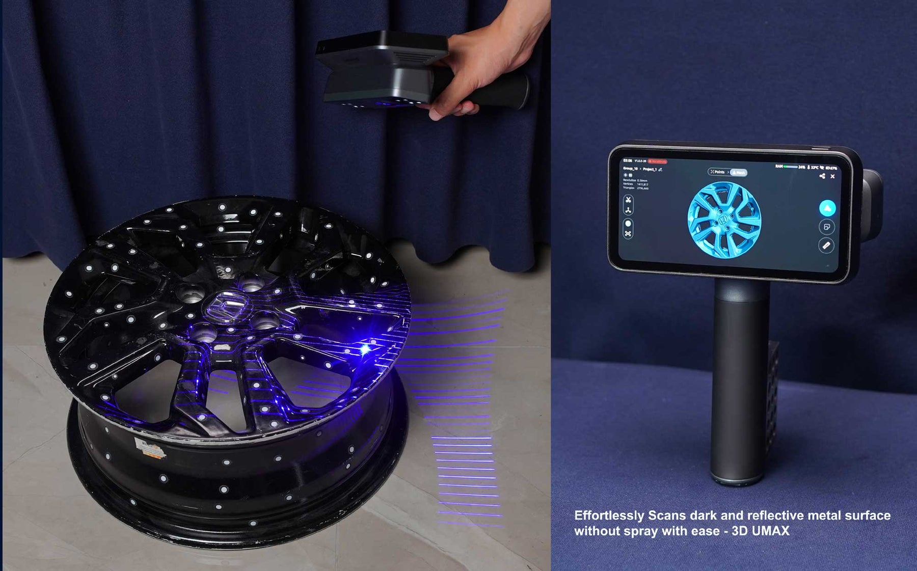 EinScan Rigil All-In-One Wireless 3D Scanner Tri-Mode Laser & VCSEL Infrared including Free Accessories Pack
